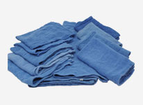 Recycled Blue Huck Towel Wipers