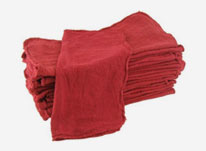 Recycled Red Shop Towel Wipers